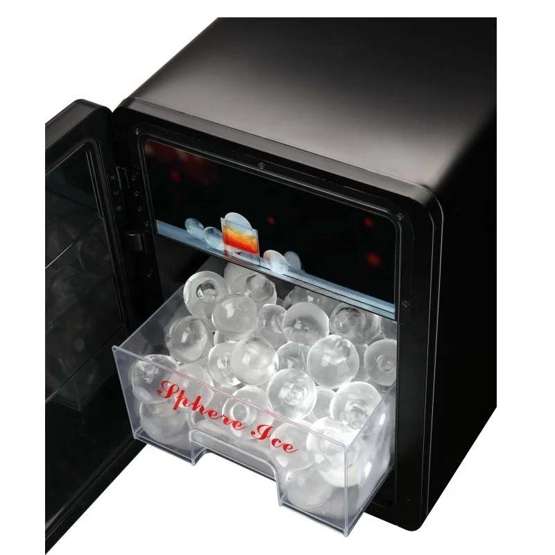 ETL/CE Counter Top Home Sphere Ice Machine Crystal Ice Ball 4Pcs Per Cycle 160Pcs and 10Kgs Per Day for Cocktails Drinks Whiskey