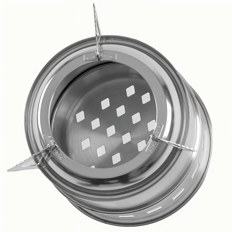 STARCAMP Portable Stainless Steel & Iron Cabar Wood Burning Stove for Outdoor Camping Cooking