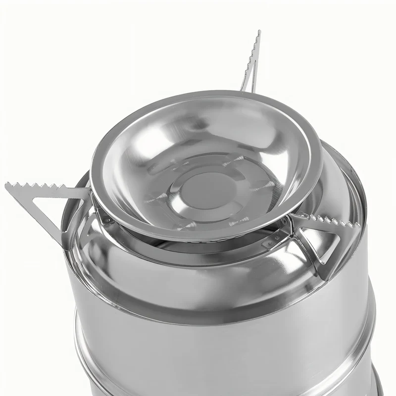 STARCAMP Portable Stainless Steel & Iron Cabar Wood Burning Stove for Outdoor Camping Cooking