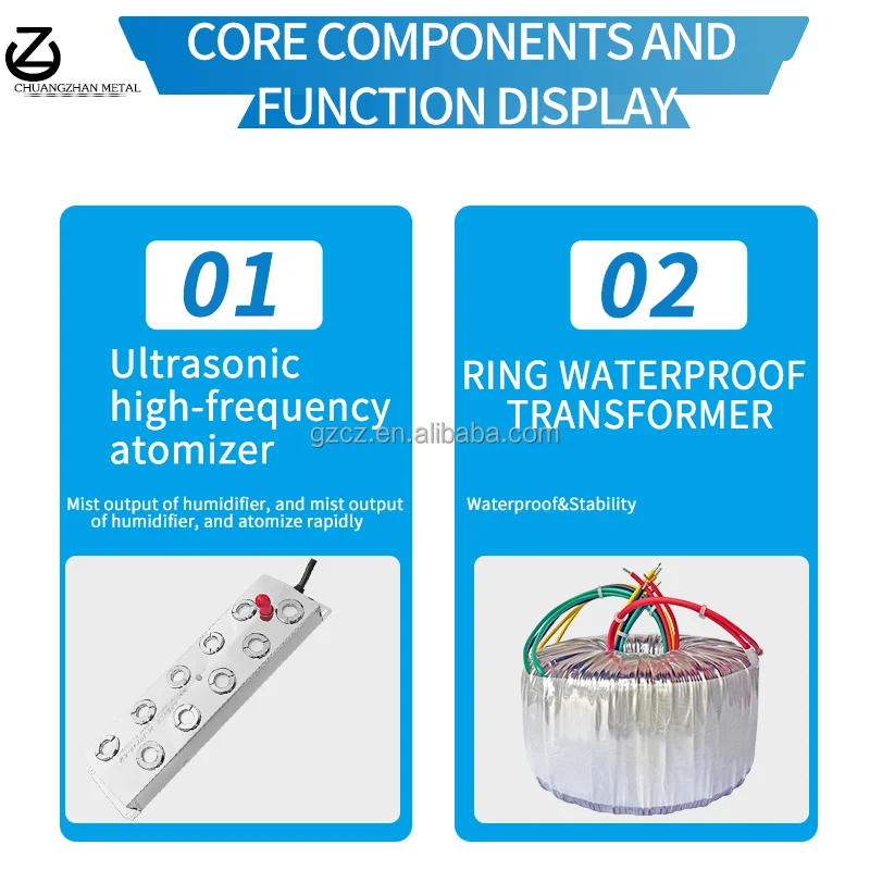 7KG/H Industrial Humidifier Ultrasonic Mist Maker Fogger Ultrasonic Fog Machine Mushroom Humidifier,Intelligent moisture control