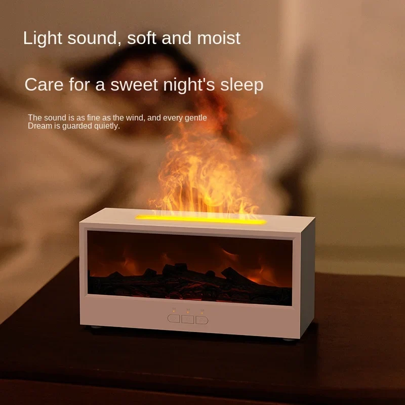 New Retro 3D Simulation Electric Desktop Humidifier Aromatherapy Remote Control Home Plastic Power Source Fireplace Household