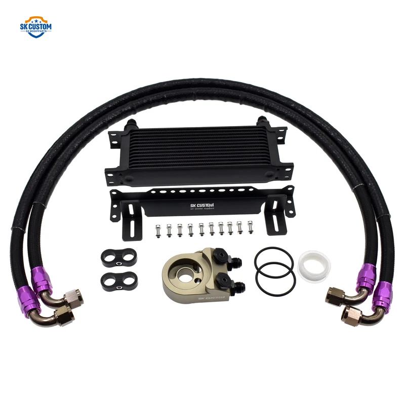 Engine Oil Cooler Kit For Honda Fit GK5 GE6 GE8 GD3 GR9 GS1 80 Oil Cooling Cooler