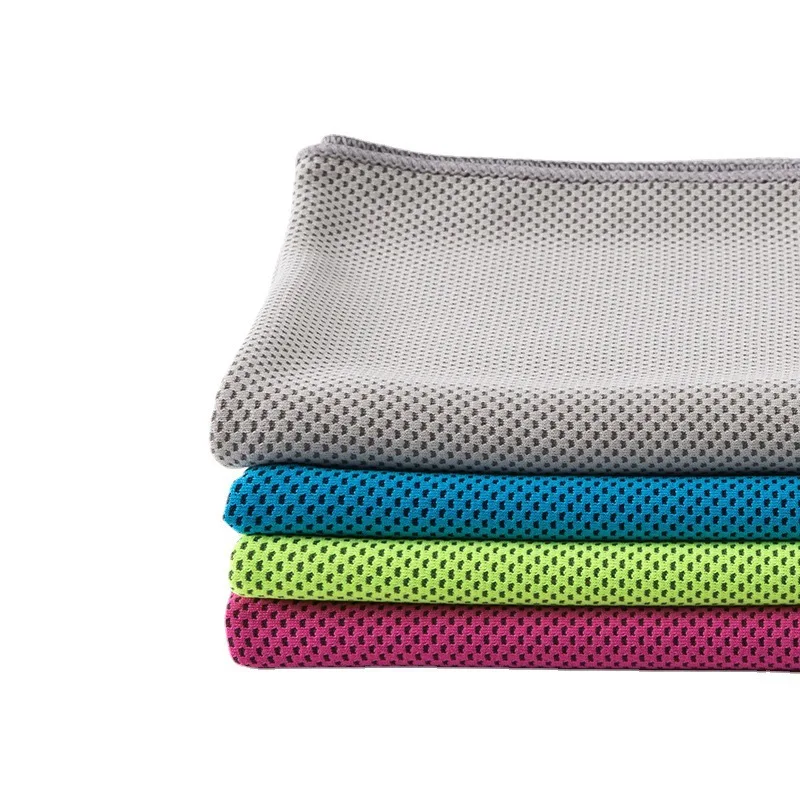 Wholesale Microfiber Cooling Towel Custom Logo Solid Color Knitted Technique Instant Cooling Effect