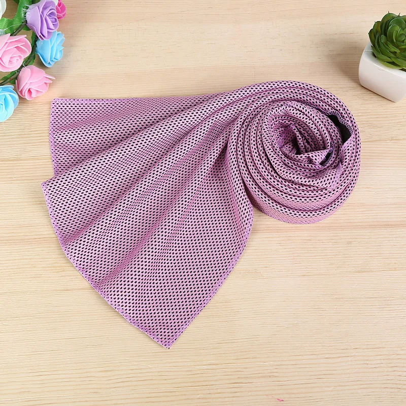 Wholesale Microfiber Cooling Towel Custom Logo Solid Color Knitted Technique Instant Cooling Effect