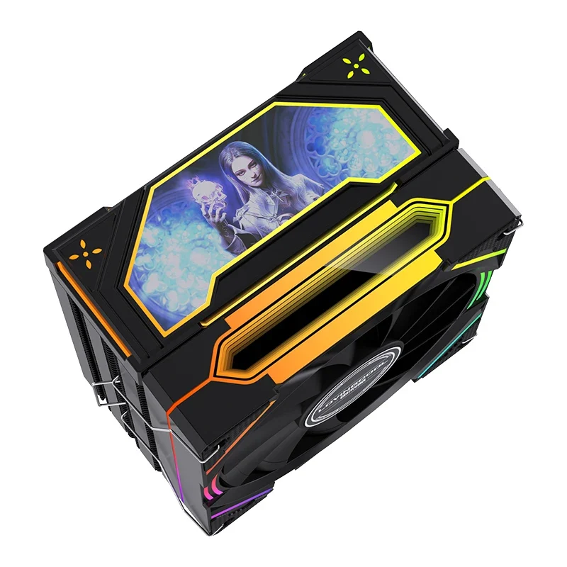 LOVINGCOOL Custom Intel CPU Cooler RGB 115x Radiator PC TDP 220W Quiet Cooler 120mm Cooling Fan for Gaming Case PC CPU Coolers