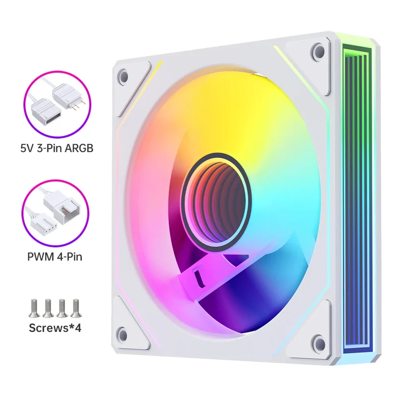 SNOWMAN Gaming PC Case Cooling Fan ARGB Mirror Design Desktop Cabinet Cooler Fan Gaming PC 120 mm Air Cooling Fan for PC