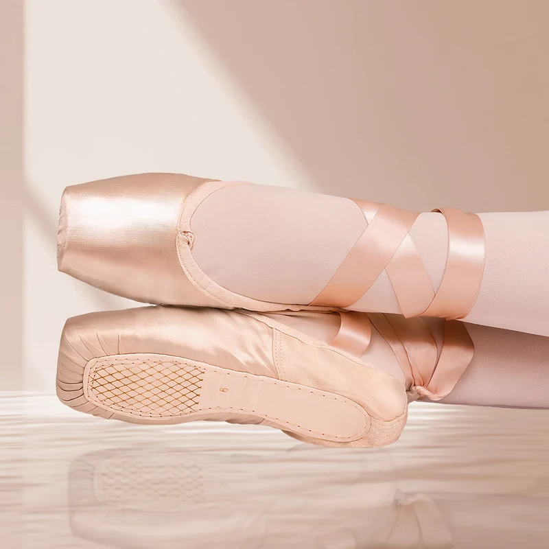 EU in Stock Wholesale Women's Professional Satin Soft Ballet Shoes Ballet Practice Shoes