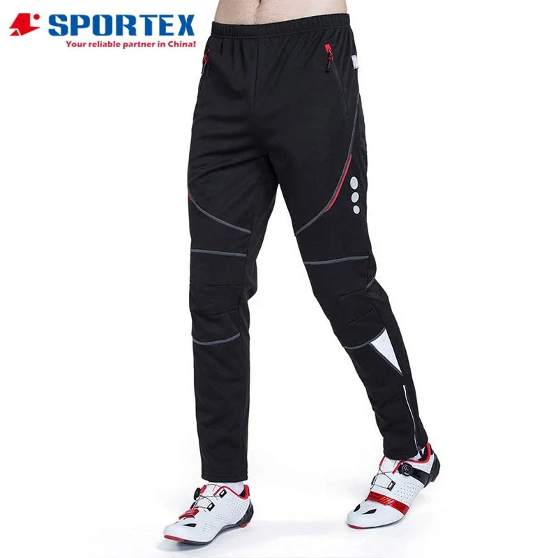 Custom Reflective Men's Winter Cycling Pants Warm Winter Bicycle Pants Bike Thermal Pants