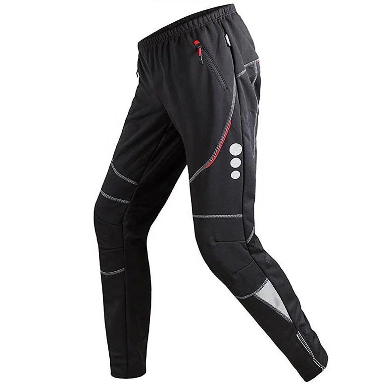 Custom Reflective Men's Winter Cycling Pants Warm Winter Bicycle Pants Bike Thermal Pants
