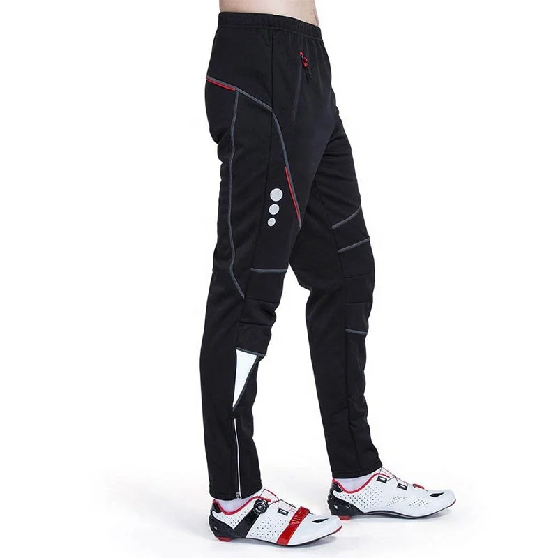 Custom Reflective Men's Winter Cycling Pants Warm Winter Bicycle Pants Bike Thermal Pants