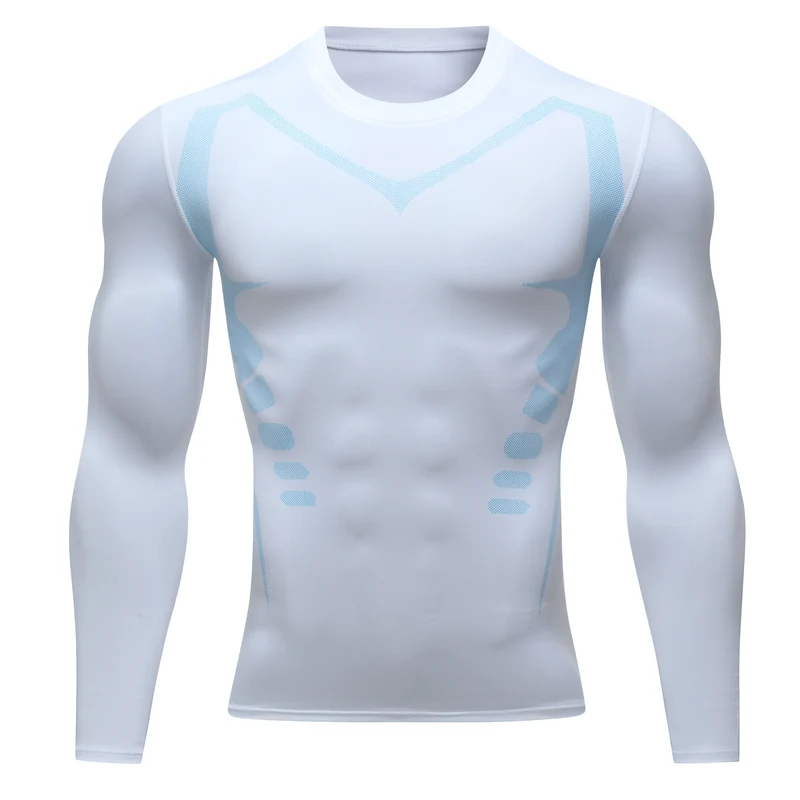 USA Warehouse 3 Pack Compression Shirts for Men Long Sleeve Athletic Base Layer Undershirt Gear T Shirt for Workout