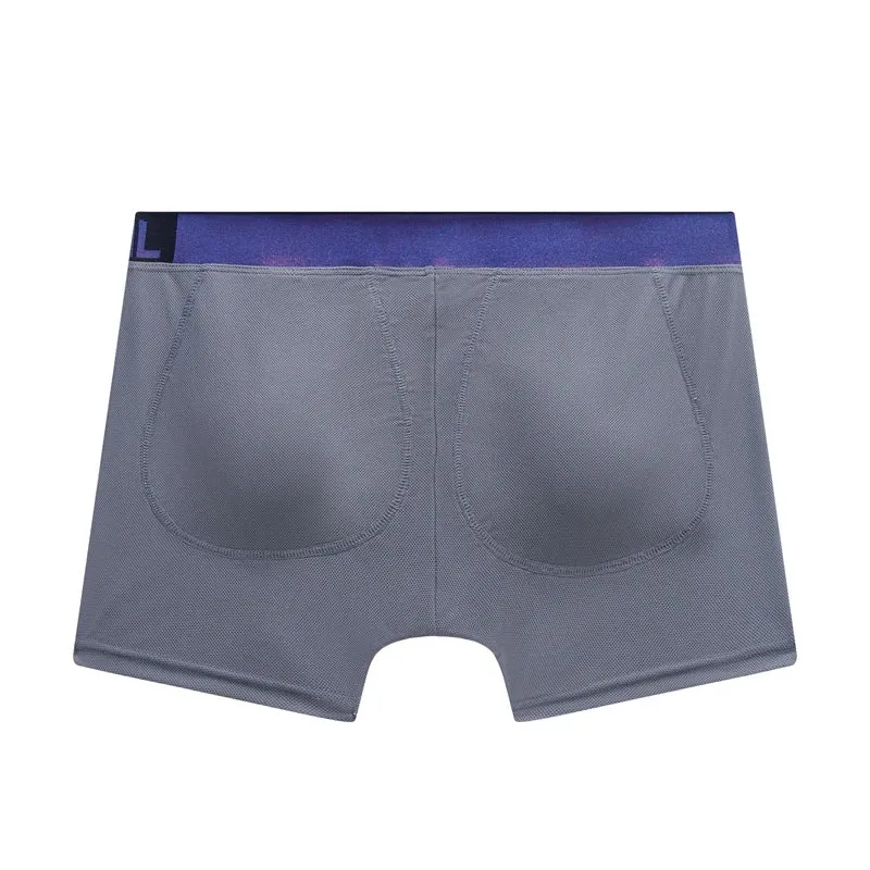 Buttock Lift Men's Low-Rise Boxer Briefs Breathable Knitted Fabric Removable Padding Health Club V-shaped Waistband Waist Logo