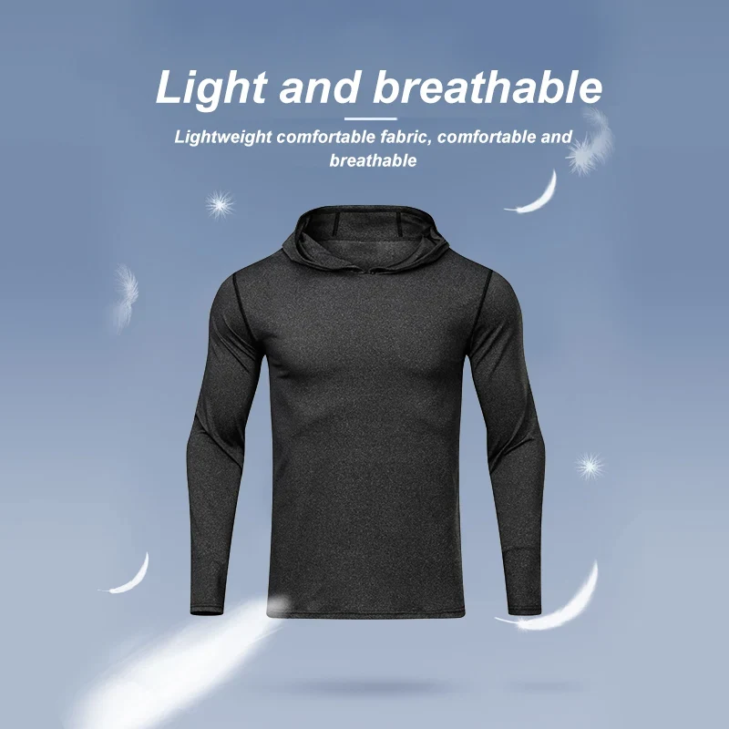 Custom Sport Wear Men Gym Hoodies Outdoor Running Tops Training & Jogging Hoodies Sweatshirt Wholesale Sportswear Fitness Wear