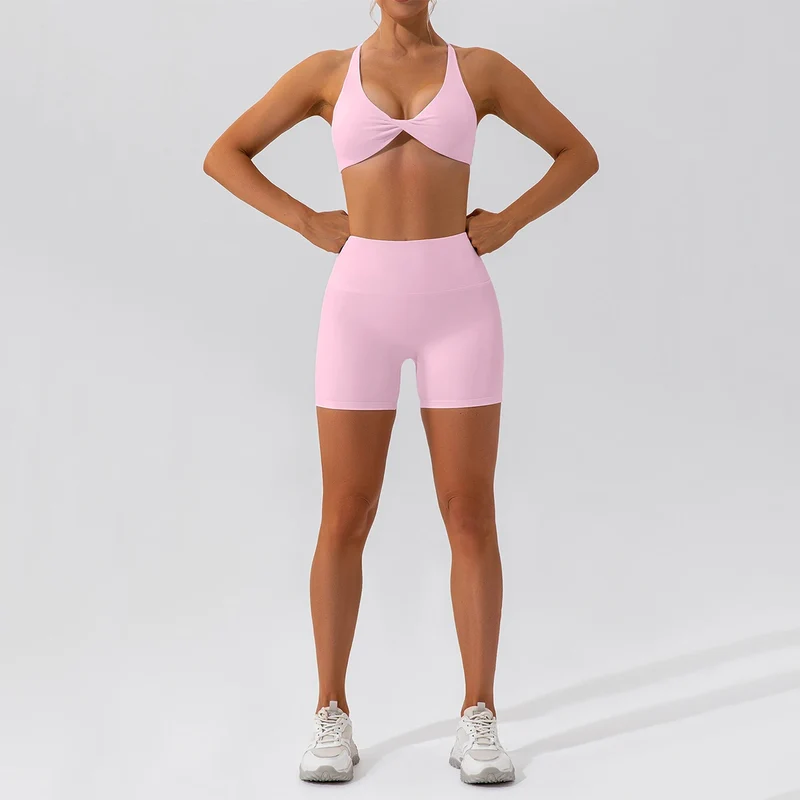 Summer 2PCS Yoga Suit Sports Set Women Quick-Dry Gym Set Women Tracksuit Running Workout Sports Shirt Yoga Clothing