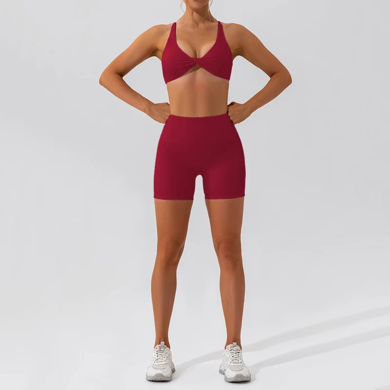 Summer 2PCS Yoga Suit Sports Set Women Quick-Dry Gym Set Women Tracksuit Running Workout Sports Shirt Yoga Clothing