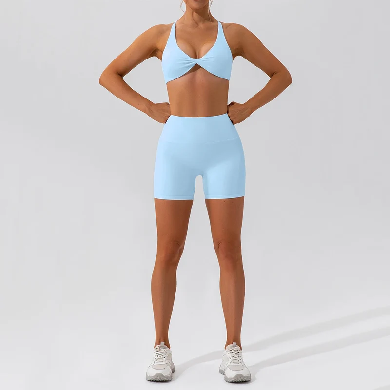 Summer 2PCS Yoga Suit Sports Set Women Quick-Dry Gym Set Women Tracksuit Running Workout Sports Shirt Yoga Clothing