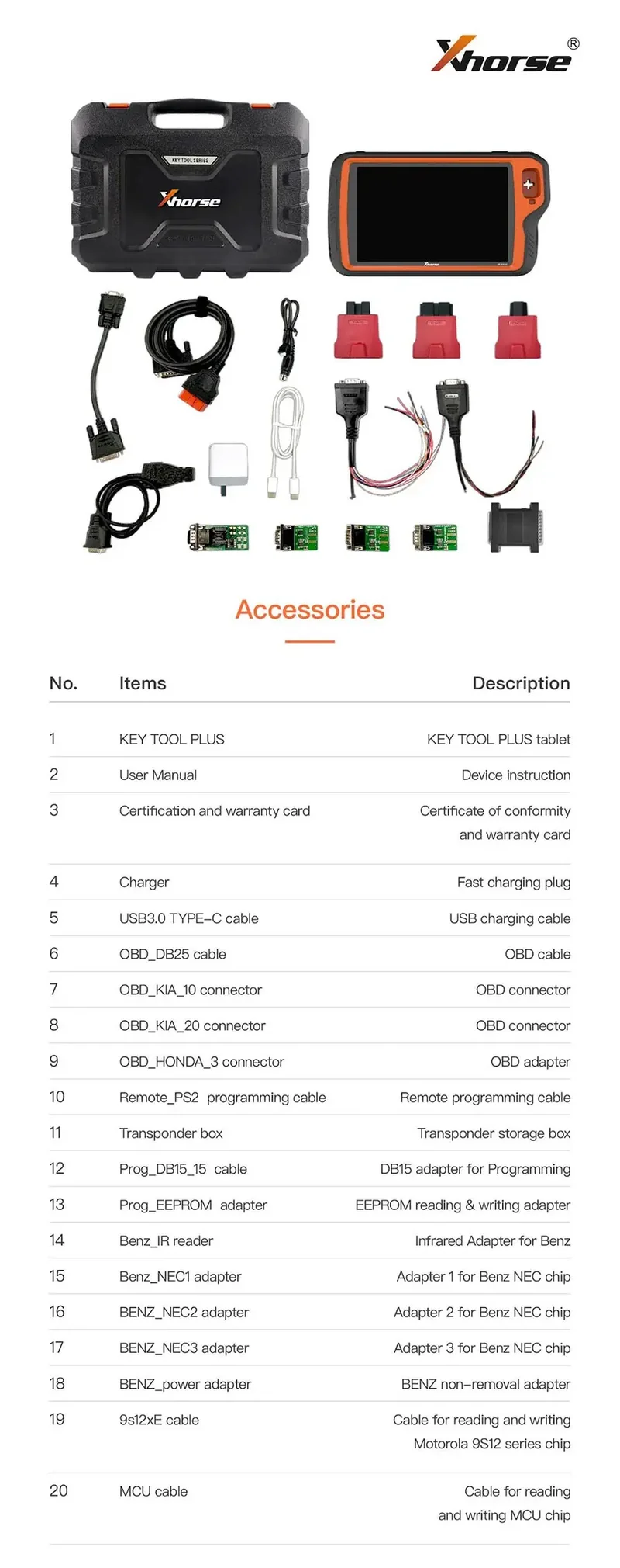 EU/UK Tax+Ship Free Xhorse VVDI Key Tool Plus Pad Full Configuration Advance Version GL for Benz Car Key Programmer Tool