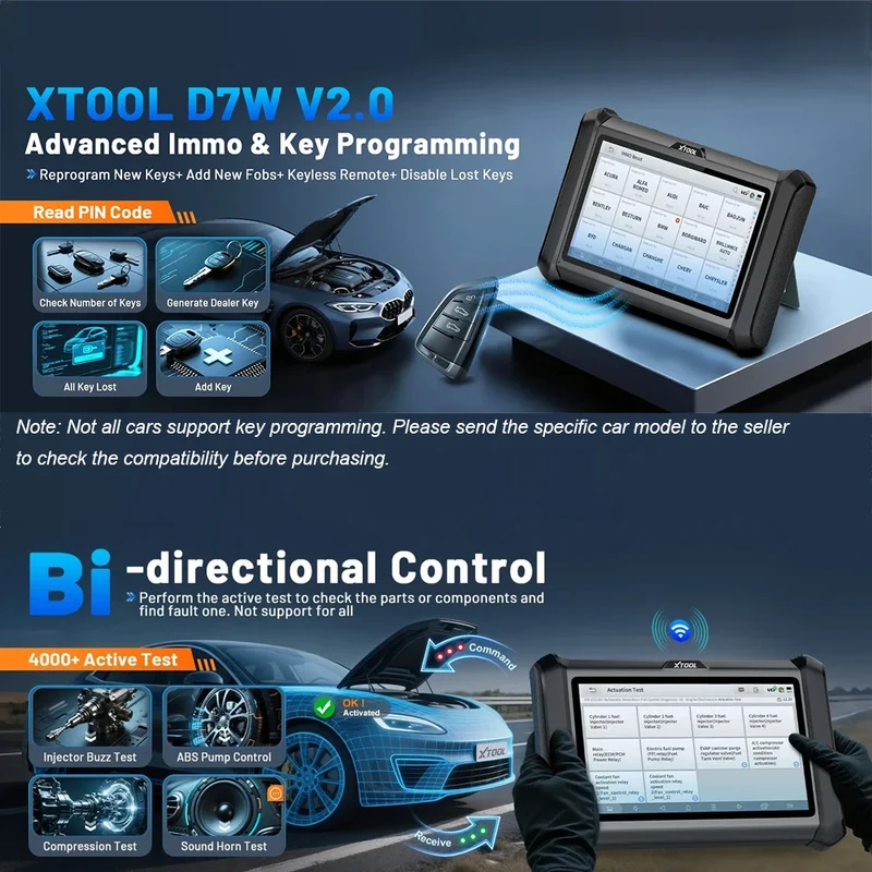 EU Warehouse XTOOL D7W EU Car Key Programming Device Immobilizer Programming Tool Pin Code Reader Automotive Diagnostic Tool