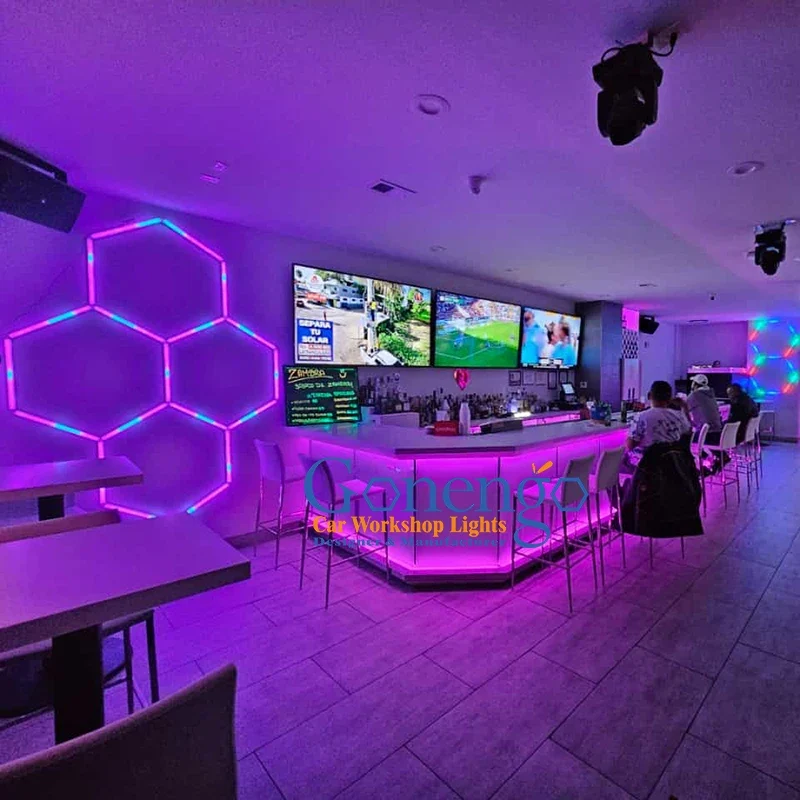 Wholesales Hexagonal Shape Rgb Night Club Ktv Stage Lighting Equipment Professional