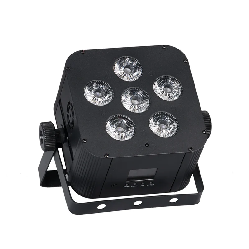 4pcs Battery Operated Light Fixtures Remote & Wifi Control Led Uplight 6X18w RGBWA UV Wireless Led Par Can
