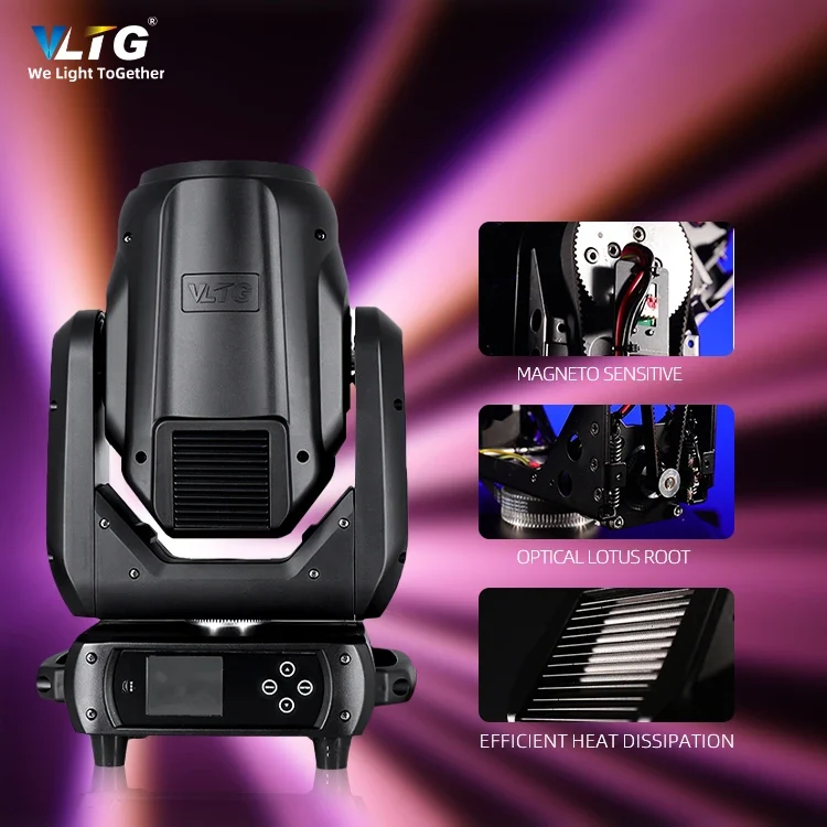 VLTG Stage Lights Mini Beam Moving Head Light 380w Beam Dmx512 LED Sharpy Disco Dj Effect