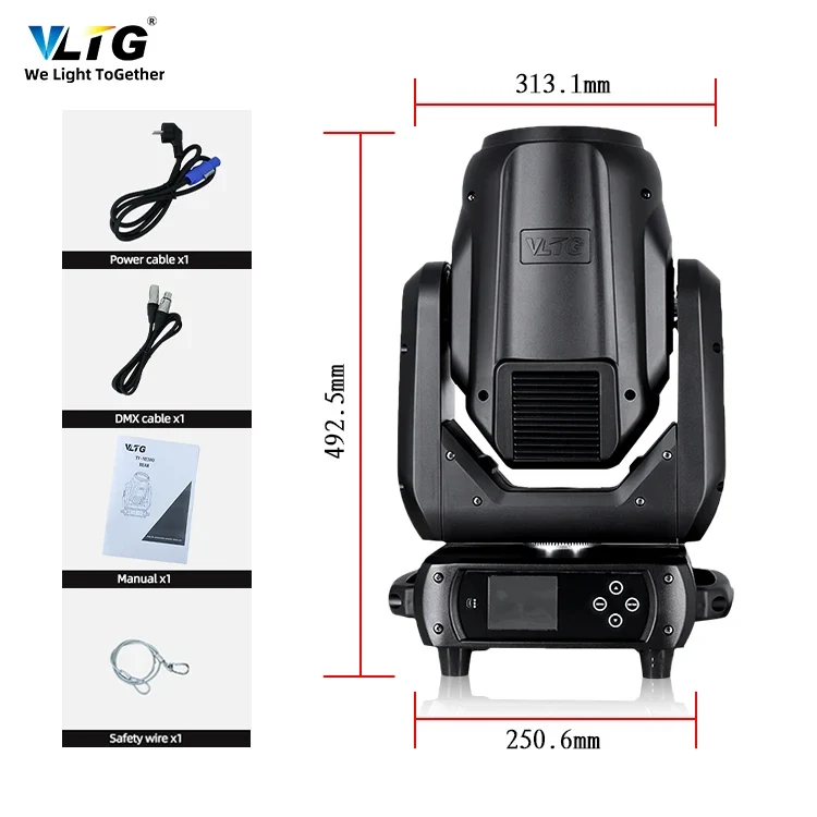VLTG Stage Lights Mini Beam Moving Head Light 380w Beam Dmx512 LED Sharpy Disco Dj Effect