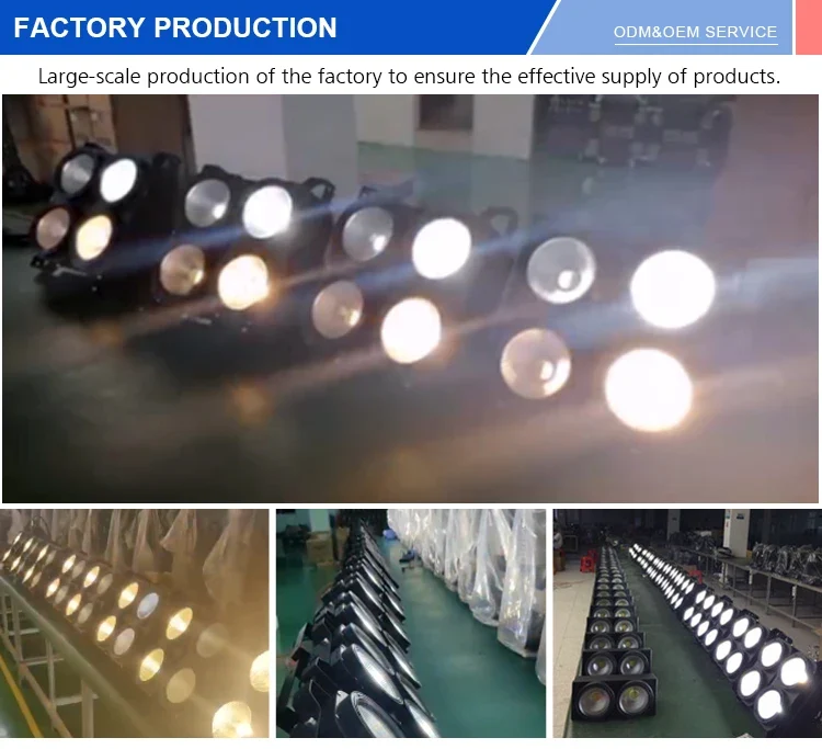 Dj Disco Lighting LED 4x100W COB Waterproof Blinder Light Four Eyes 2/6/12 Channel 400W Strobe 0-30Hz