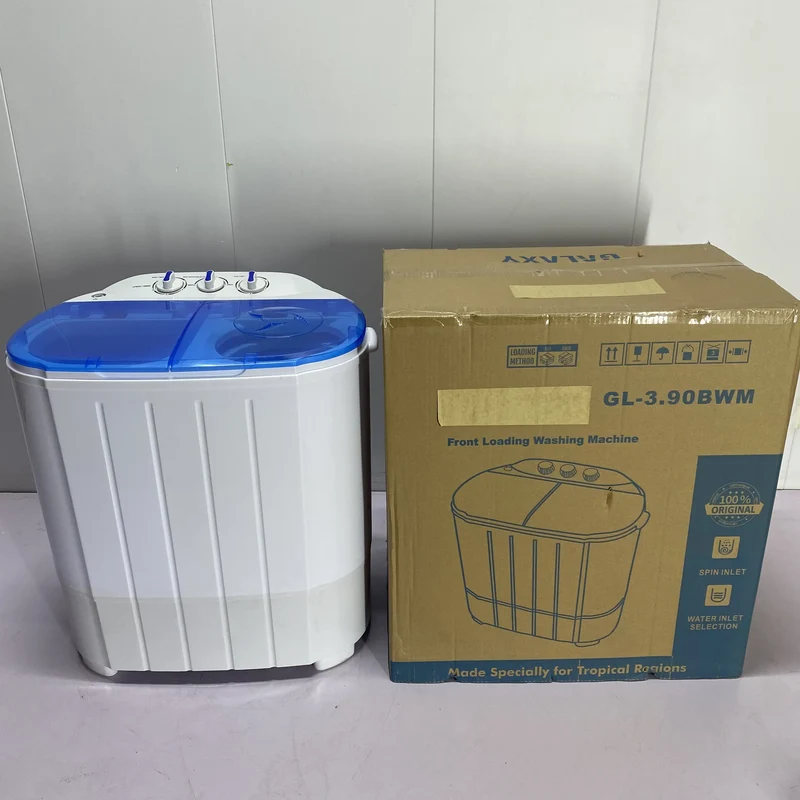 4kg Semi-automatic Twin-cylinder Plastic Washing Machine With Dryer Household Mini Babies and Children Washing Machine