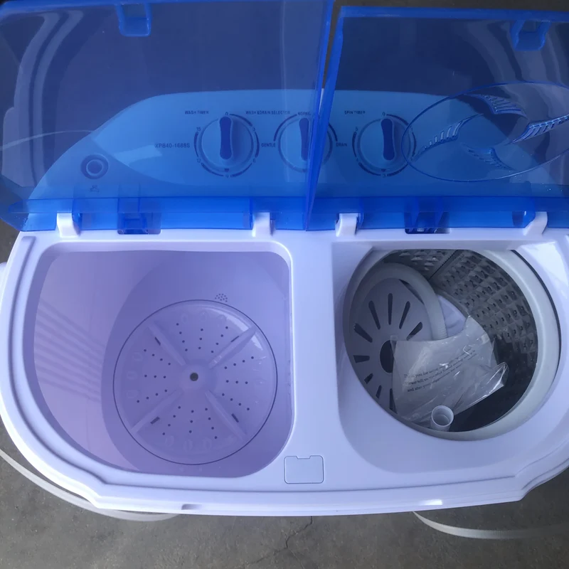 4kg Semi-automatic Twin-cylinder Plastic Washing Machine With Dryer Household Mini Babies and Children Washing Machine