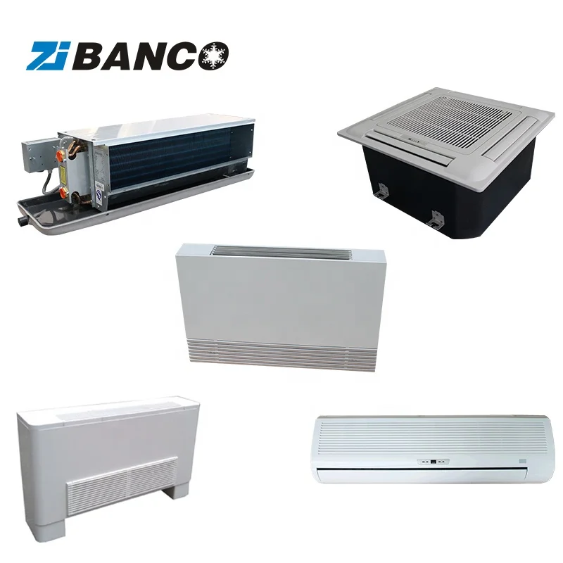 CE Standard Ceiling Duct Fan Coil Chilled Water Fan Coil 3 Speed Horizontal Concealed Fan Coil Unit 1.8-12.6KW Cooling Capacity