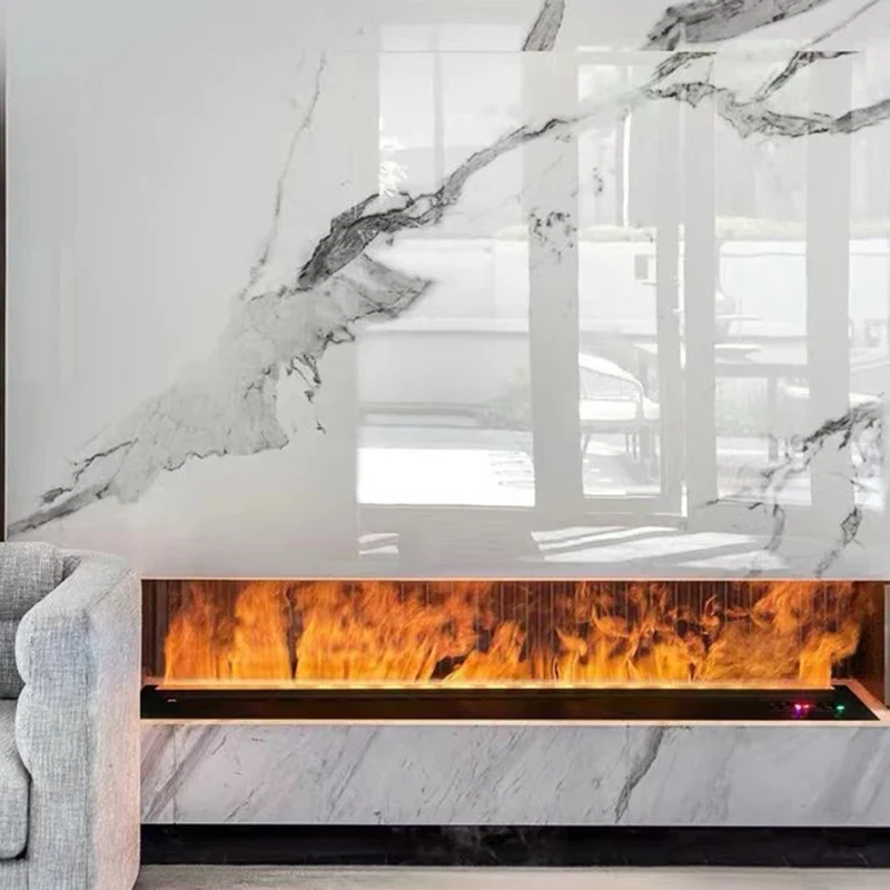 800 mm Steel Insert Remote and Button Control Modern Indoor Decor Electric Steam Fireplace with 3D Vapor Effect for Hotel Use