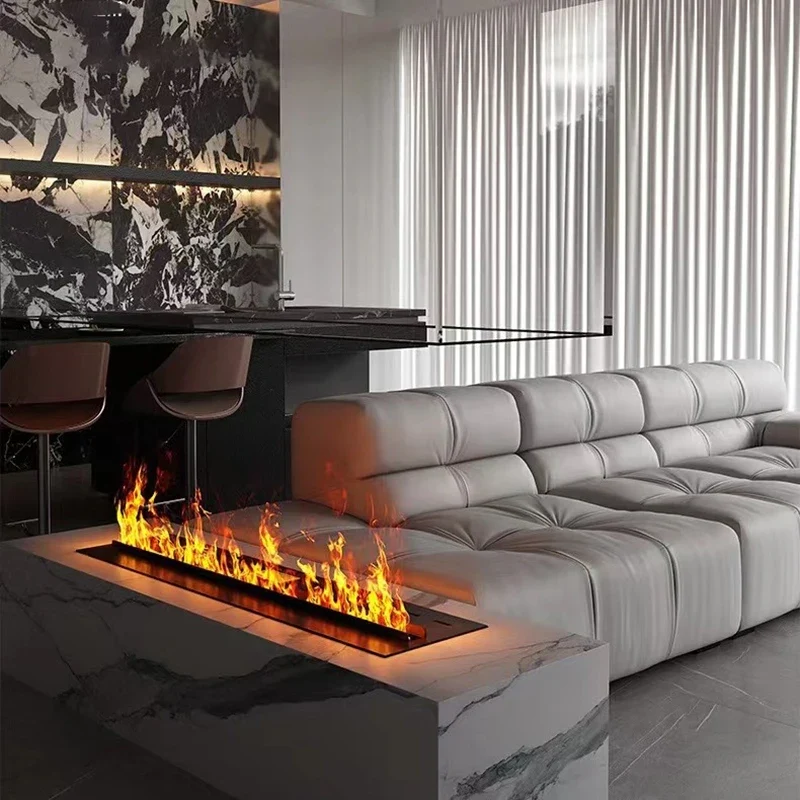 800 mm Steel Insert Remote and Button Control Modern Indoor Decor Electric Steam Fireplace with 3D Vapor Effect for Hotel Use