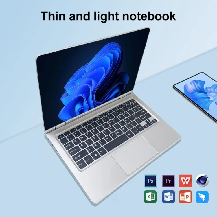 New Arrival 14.1 Inch Portable Laptop, 6GB+256GB, Win 11 Intel Celeron N4000 Dual Core