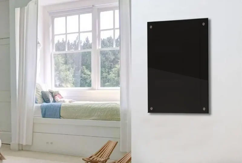 Carbon Crystal Black White Glass Far Infrared Radiant Panel Heater CE RoHS IP65 SAA ERP Certificates