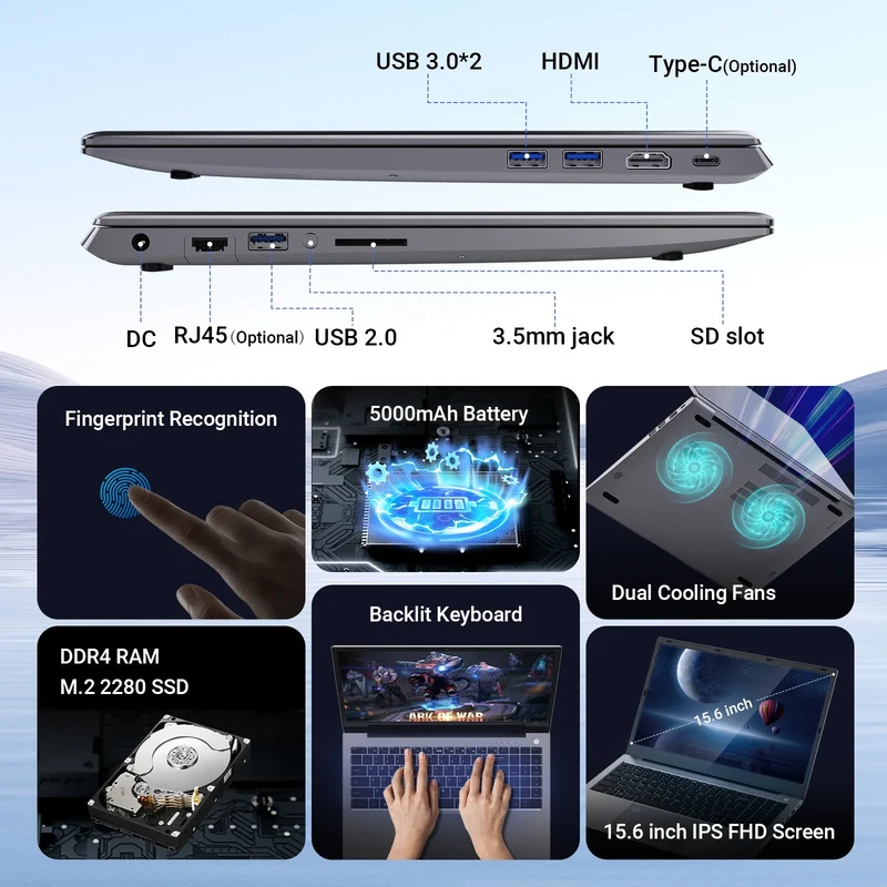 2024 New Laptop I7 Core 1165G7 11th 15.6 Computer Original Computadoras Portatil Laptops Netbook With Win 10 11