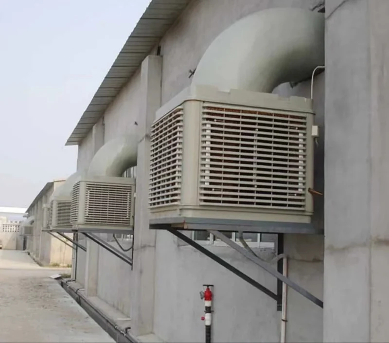 Hot Sale New Model 1.1kw 18000m3/h Plastic Body Water air Cooling Fan Ventilation Duct Cool Breeze air Cooler