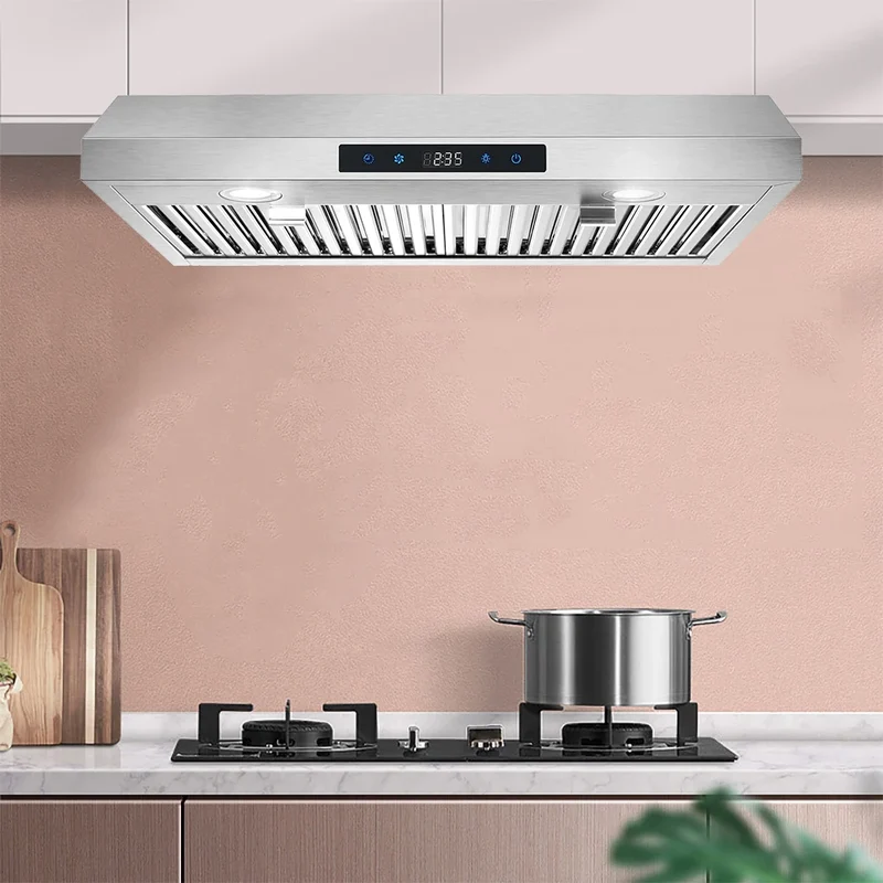 Range Hood 30 Inch Under Cabinet, Range Hoods with Touch Control,3-Venting Kitchen Hood,Stainless Steel Vent Hood