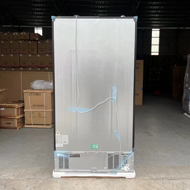 High Quality 600L Large Capacity Double-Door Air-Cooled Frost-Free Refrigerator Water Dispenser Ice Maker Bottom-Freezer Design