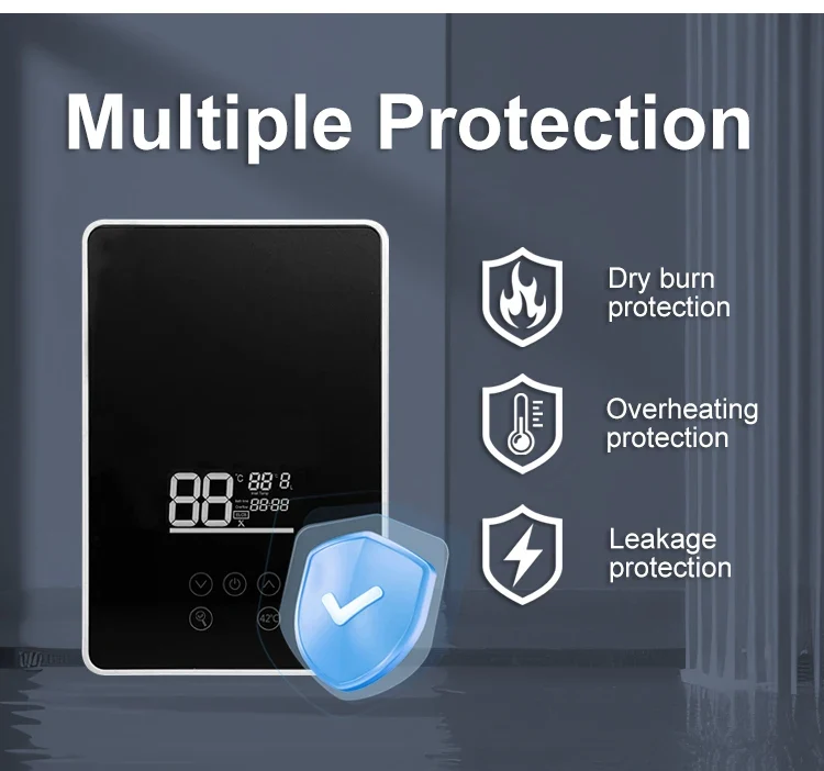 3000 3500 4000 4500 5000 5500 6000 6500 7000 Watt Tankless Electric Water Heater 220 240V for Household Appliances Hotel Car RV