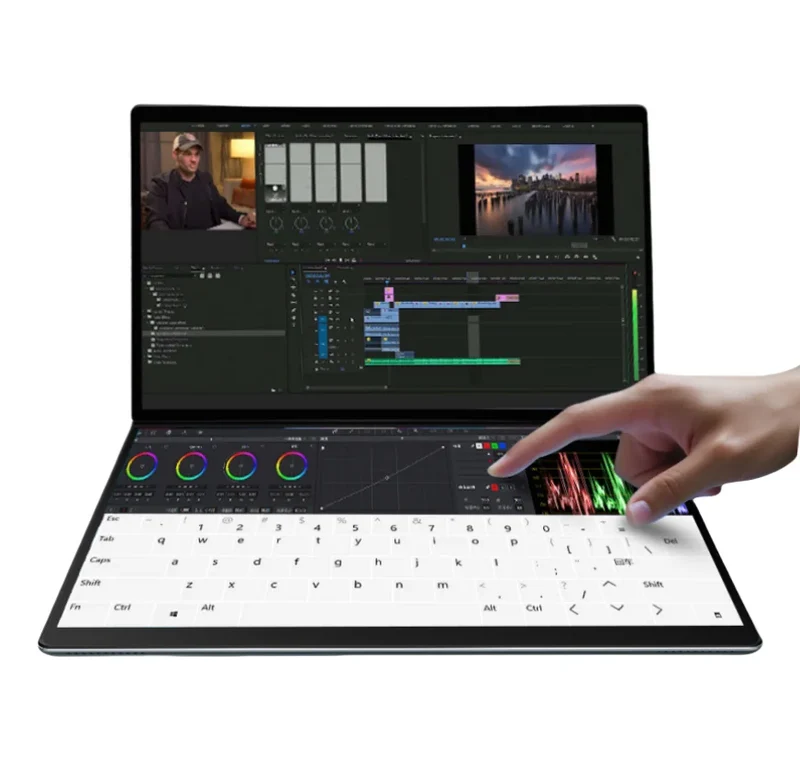 OEM Dual Touchscreen 11 Inch 180° Adjustment Notebook N100 CPU 32GB+512GB/1TB Touchscreen Laptop Table PC Factory Price