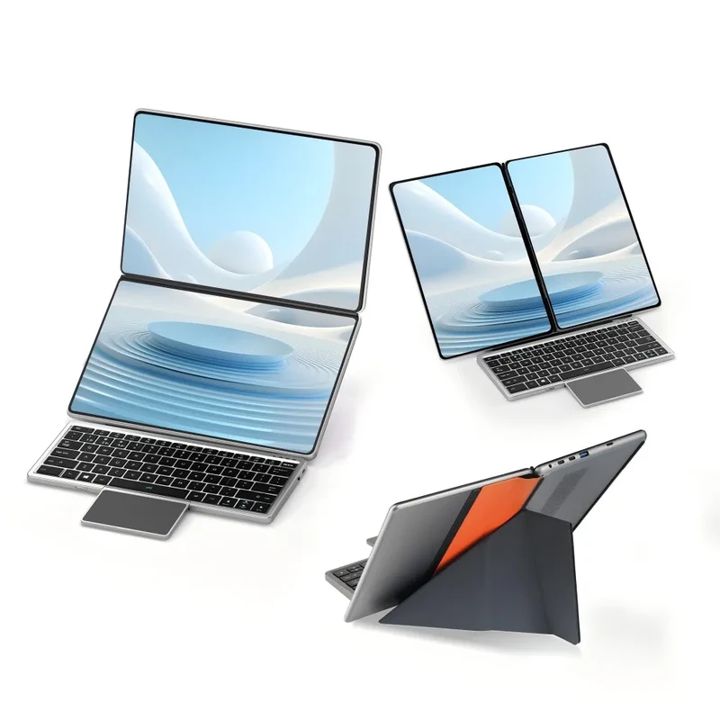 OEM Dual Touchscreen 11 Inch 180° Adjustment Notebook N100 CPU 32GB+512GB/1TB Touchscreen Laptop Table PC Factory Price