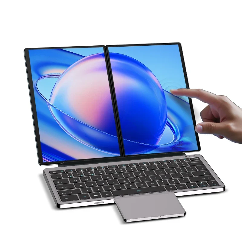 OEM 10.95" Inch Dual Screen Notebook IPS Panel I3-1215U CPU 16GB+128GB/256GB English Keyboard Metal Body SSD Touchscreen Laptop