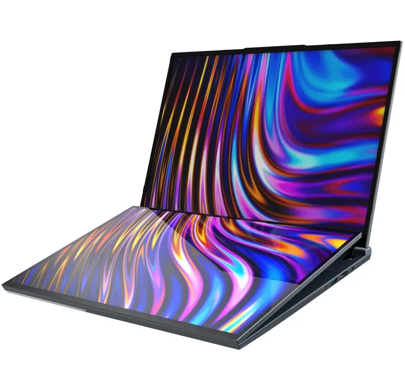 Factory Price Dual Touch Screen Metal Notebook 64GB RAM 2TB ROM 12th Intel Core I7 16"+16" IPS English Keyboard Windows 11 OEM