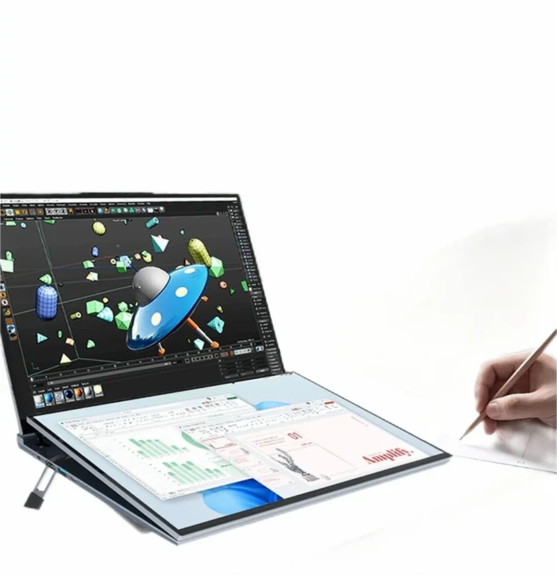 Factory Price Dual 16" Touch Screen Laptop 64GB RAM + 1TB ROM 12th Gen Intel Core I7 12-Core IPS Metal English Windows 11 1-Year