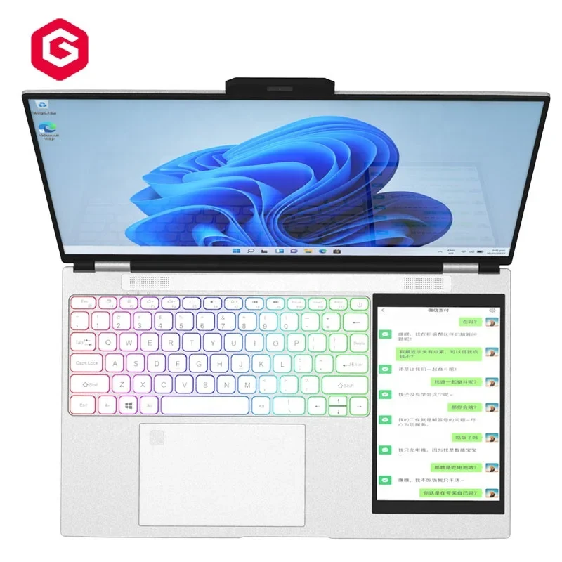 15.6 Inch + 7 Inch Dual Screen Inter N150 Generation 16GB Ram 512gb SSD Brand New Laptop Computer Pc