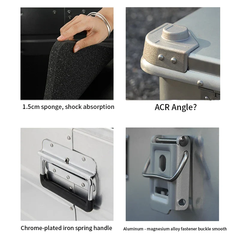 For N15 30L/50L/95L Folding Aluminum Alloy Storage Box for Kitchen Use-Meat Camping & Clothes Containers