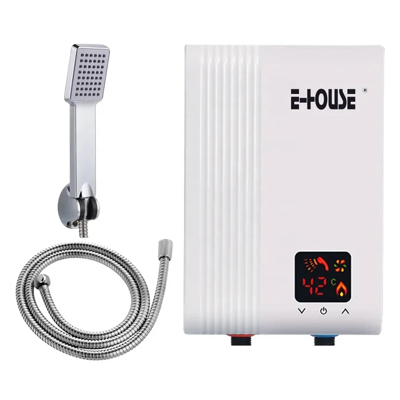 Cost Efficient 6.5 KW Electric Tankless Shower Water Heaters for Outdoor Household Hotel-Wall Mounted Plastic Storage Bathrooms