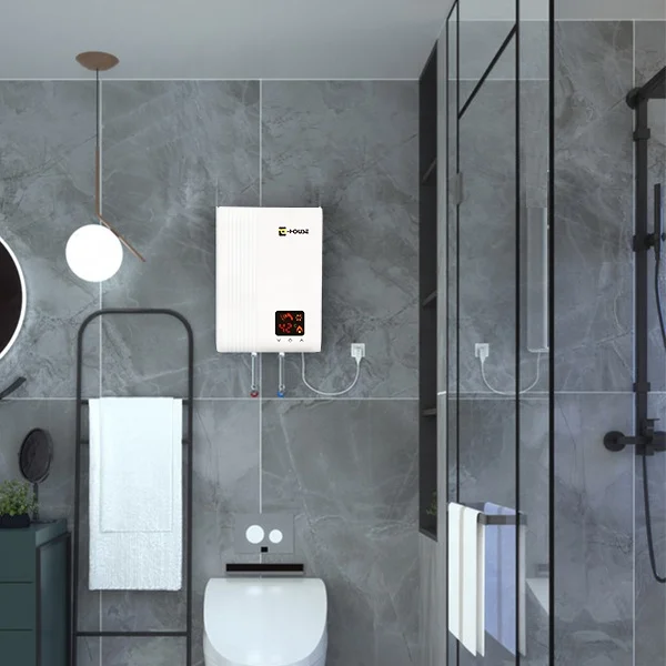 Cost Efficient 6.5 KW Electric Tankless Shower Water Heaters for Outdoor Household Hotel-Wall Mounted Plastic Storage Bathrooms