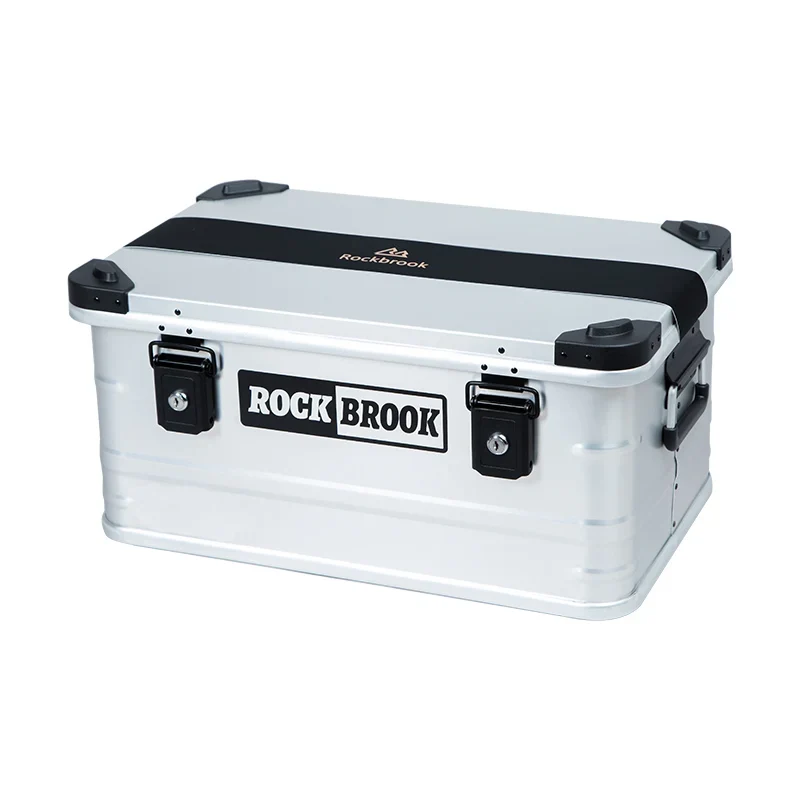N40 50L for Rockbrook Weatherproof Aluminium Tool Box Portable for Motorcycle Storage Outdoor Camping Kitchen Coffee Storage