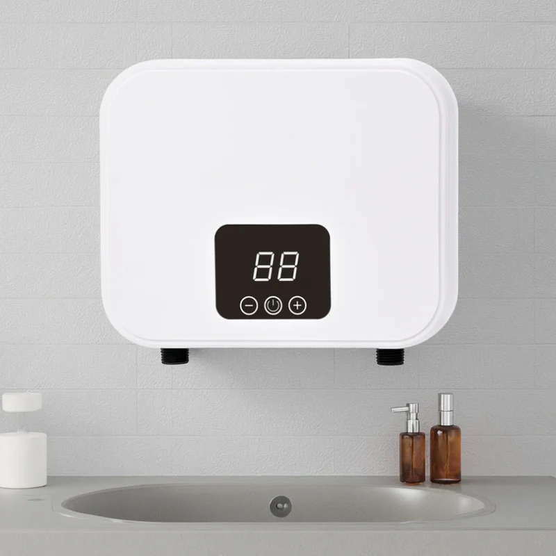 Wall-Mounted 220V Constant Temperature Bathroom Tankless Electric Water Heater 5.5kW Household IPX4 Waterproof Energy-Saving